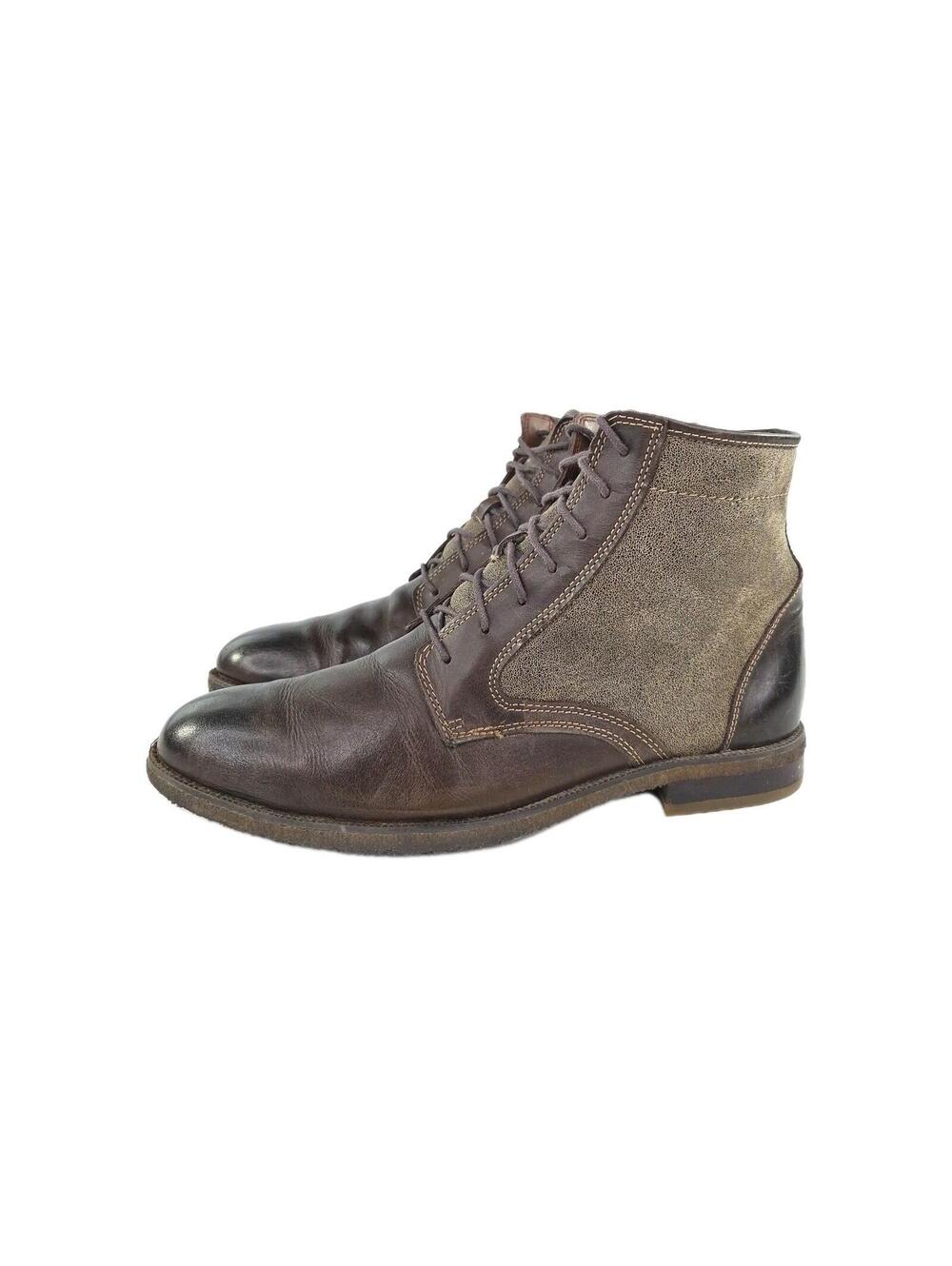 Johnston & Murphy J&M 1850 ankle boots US 11.5 M Brown Fur-Lined Lace-Up Boot